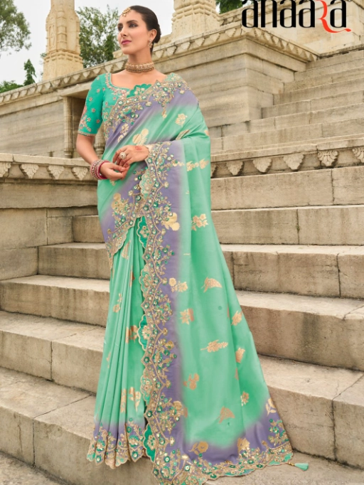 Exclusive Tathastu Anaara Silk Embroidered Sarees