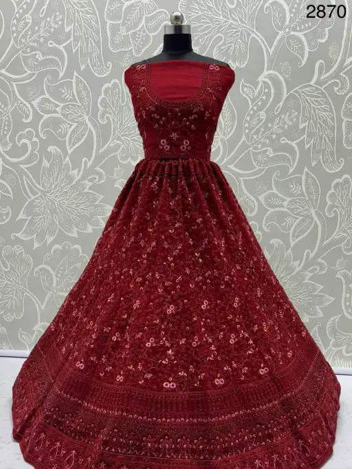 Anjani Art 2870 flower & diamond Bridal Lehenga Choli Collection