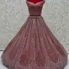 Anjani Cherry Color Heavy Net Designer Bridal Lehenga Choli Collection