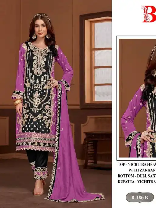 Bilqis B186 Wholesale Premium Pakistani Salwar Kameez Catalog - Image 4