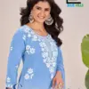 Blue Hills Summer Feels Wholesale Rayon Kurti With Bottom Dupatta