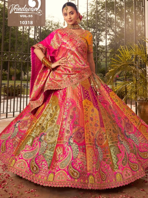 Royal Vrindavan Vol 55 Bridal SIlk Lehenga Choli Collection - Image 5