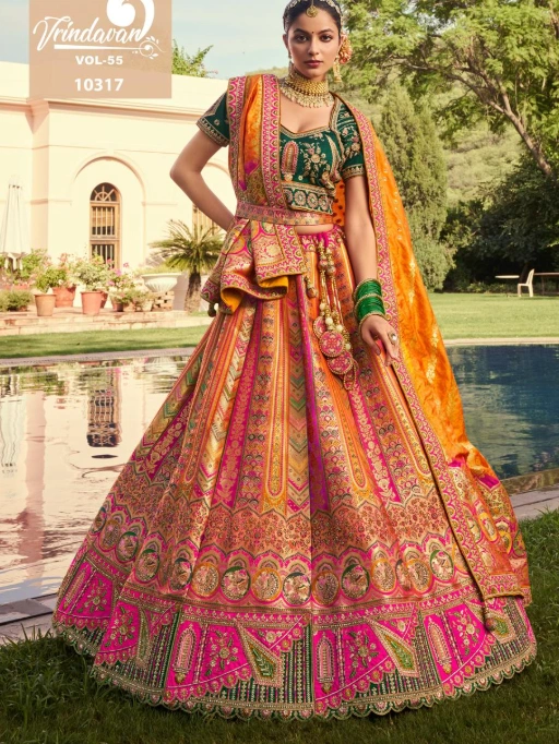 Royal Vrindavan Vol 55 Bridal SIlk Lehenga Choli Collection - Image 4