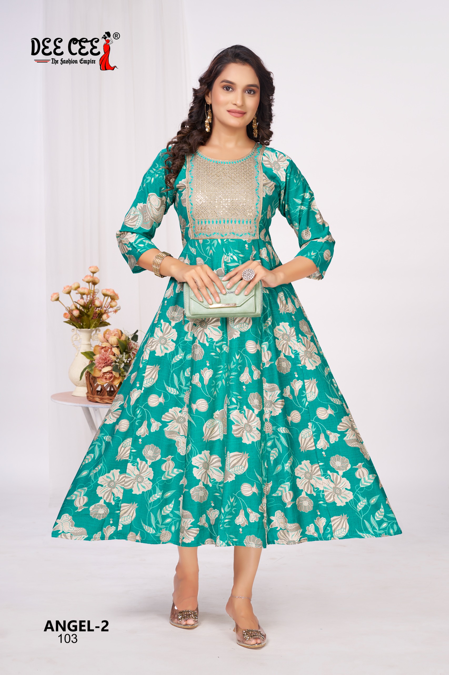 DEECEE Angel 2 Wholesale Vatican Print Readymade Anarkali Kurti Catalog - Image 6