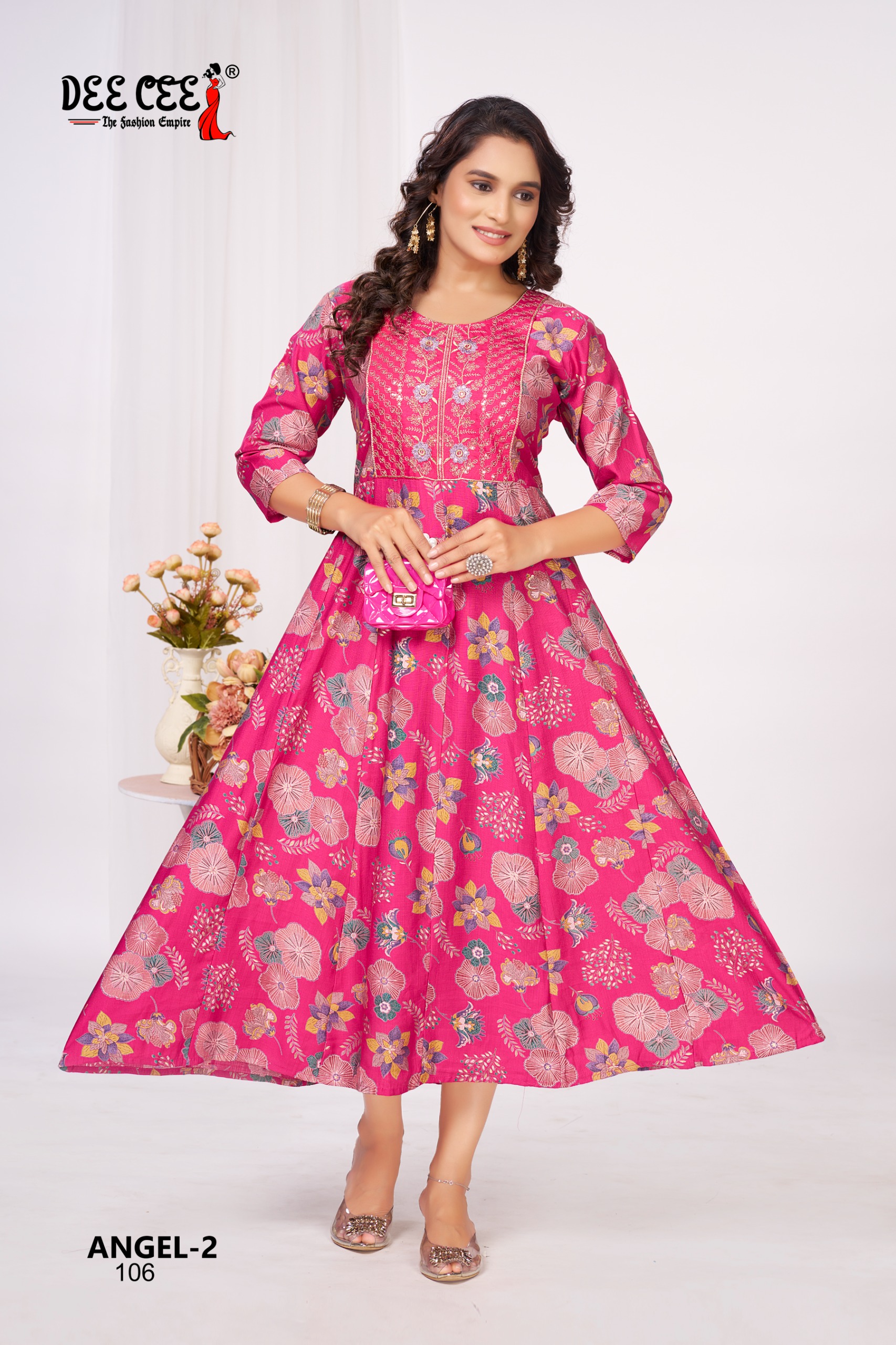 DEECEE Angel 2 Wholesale Vatican Print Readymade Anarkali Kurti Catalog - Image 4