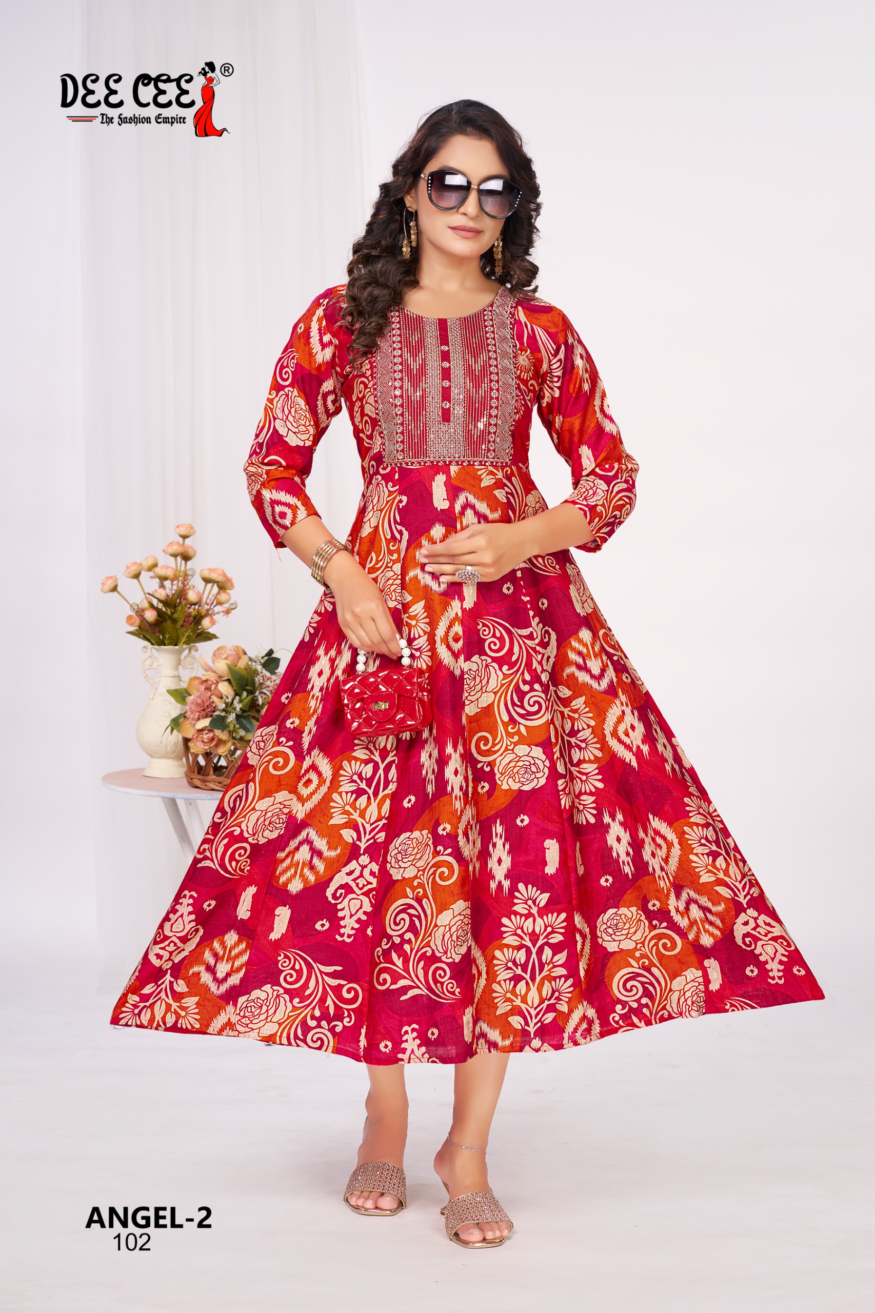 DEECEE Angel 2 Wholesale Vatican Print Readymade Anarkali Kurti Catalog - Image 7