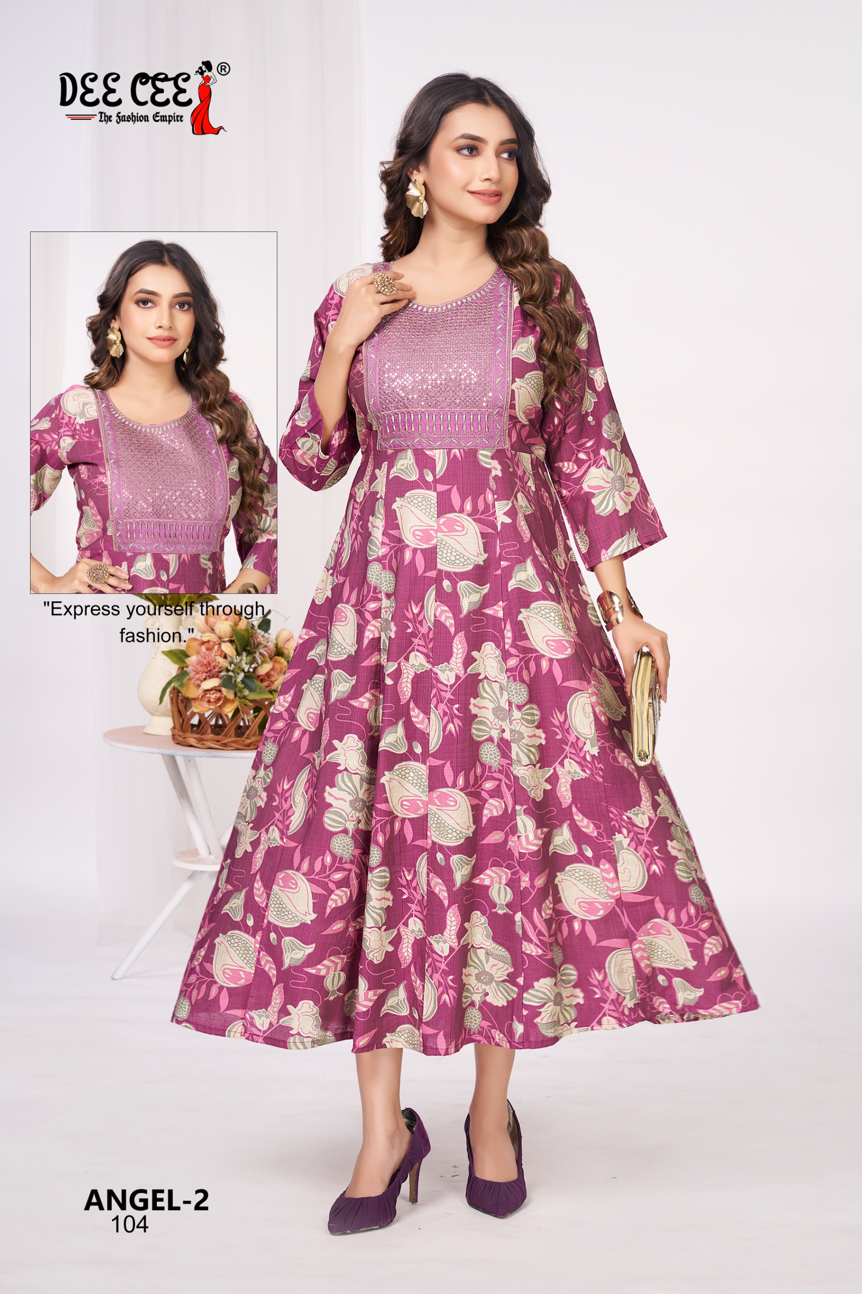 DEECEE Angel 2 Wholesale Vatican Print Readymade Anarkali Kurti Catalog - Image 2