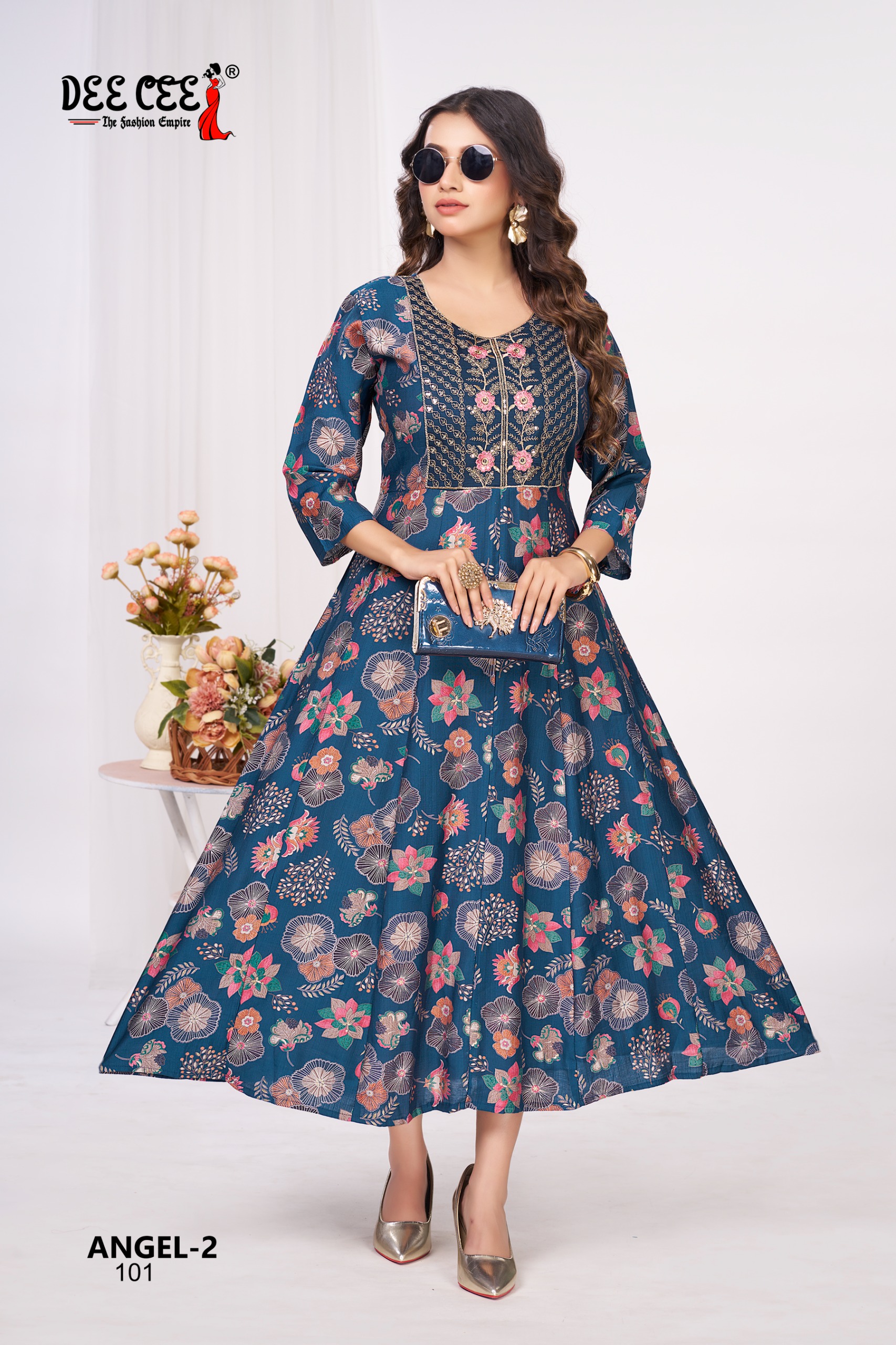DEECEE Angel 2 Wholesale Vatican Print Readymade Anarkali Kurti Catalog - Image 3