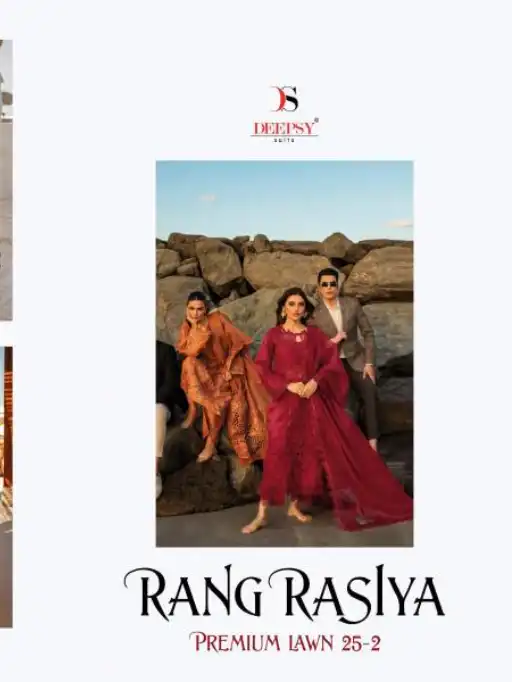 Deepsy Rang Rasiya Premium Lawn 25 Vol 2 Wholesale Pakistani Salwar Kameez — Wholesale Salwar Suits, Deepsy Suit wholesale from Surat — view 1