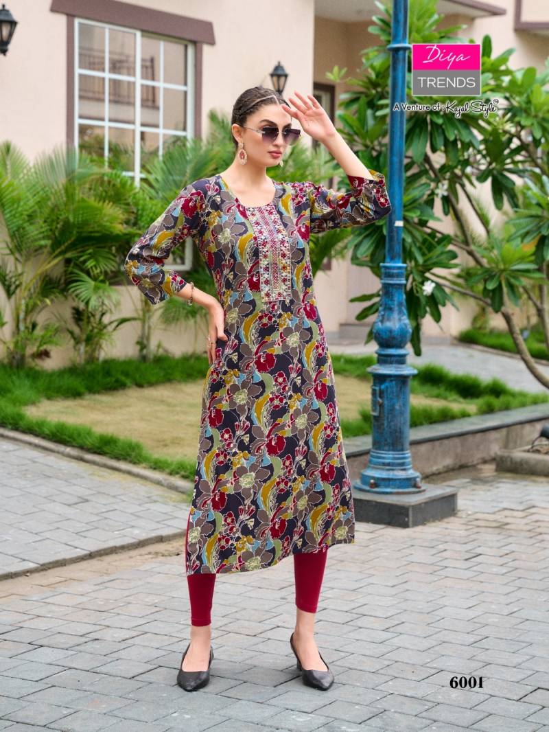 Diya Trends Gardencity Vol 6 Wholesale Rayon Kurti With Bottom - Image 7