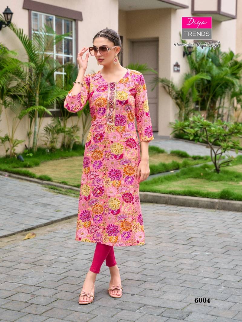 Diya Trends Gardencity Vol 6 Wholesale Rayon Kurti With Bottom - Image 10
