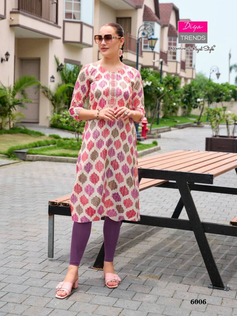 Diya Trends Gardencity Vol 6 Wholesale Rayon Kurti With Bottom - Image 11