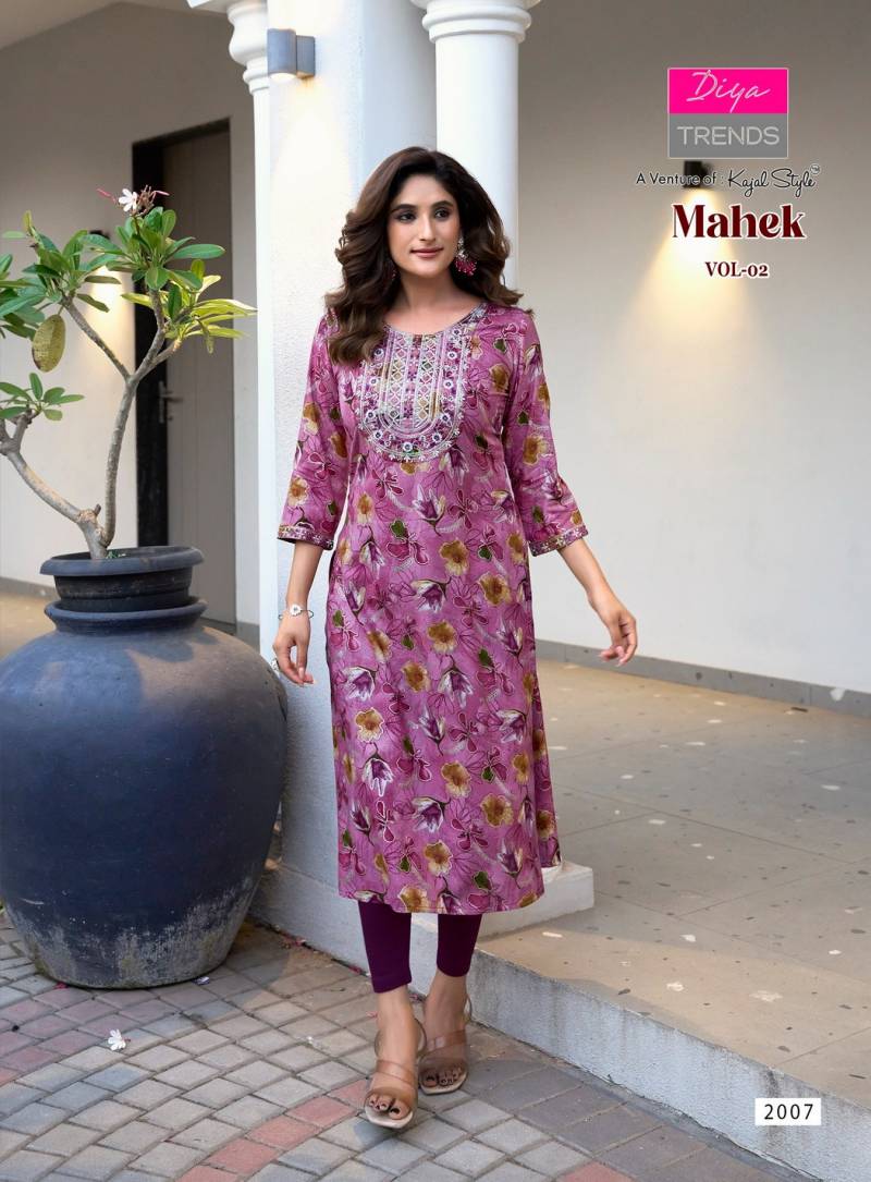 Diya Trends Mahek Vol 2 Wholesale Rayon Printed Kurti Collection - Image 6
