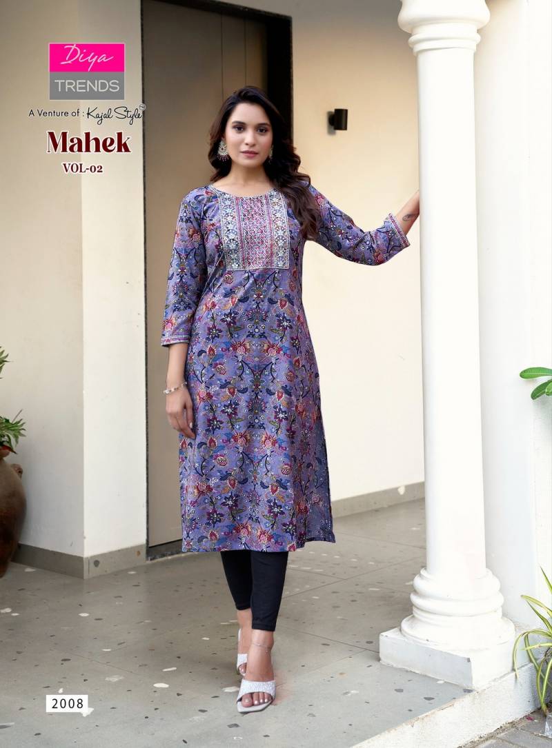 Diya Trends Mahek Vol 2 Wholesale Rayon Printed Kurti Collection - Image 7