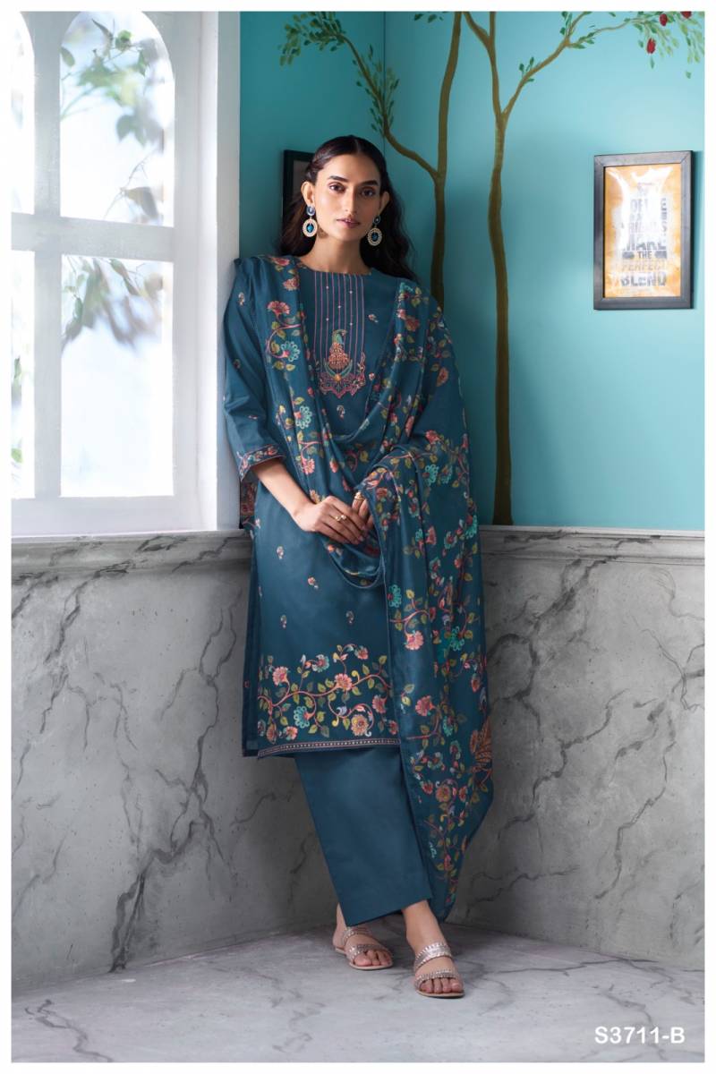 Ganga Azura Wholesale Cotton Satin Salwar Kameez Collection - Image 4