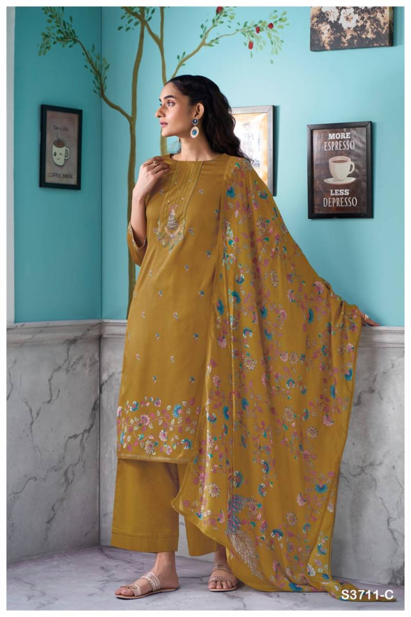 Ganga Azura Wholesale Cotton Satin Salwar Kameez Collection - Image 2