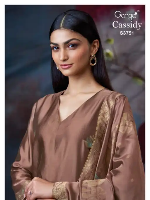 Ganga Cassidy 3751 Wholesale Viscose Silk Jacquard Salwar Kameez