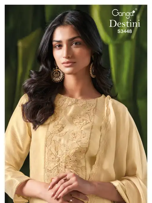 Ganga Destini 3448 Wholesale Premium Bemberg Silk Salwar Kameez