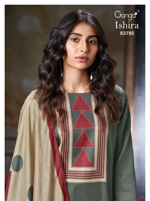 Ganga Ishira 3785 Wholesale Cotton Satin Salwar Kameez Collection