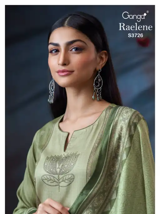 Ganga Raelene 3726 Wholesale Cotton Satin Salwar Kameez