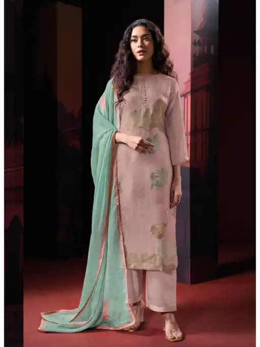 Ganga Shein 3022 Bemberg Silk Salwar Kameez Wholesale Catalog - Image 3