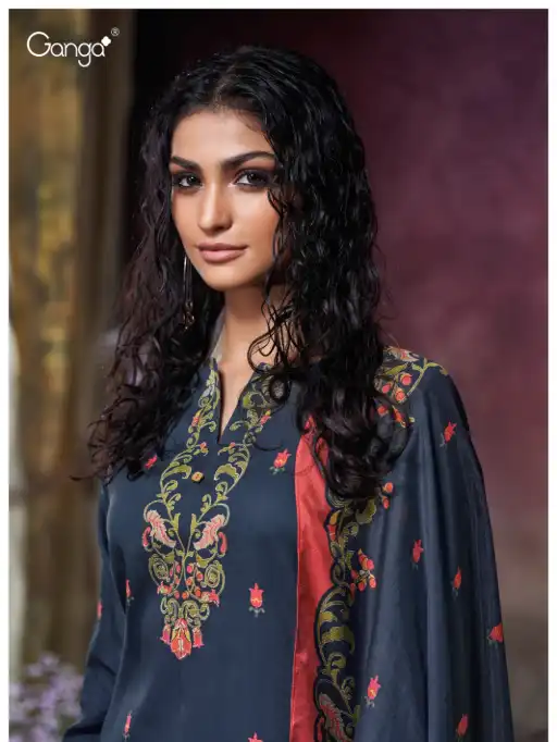Ganga Tamsin 3720 Wholesale Cotton Satin Printed Salwar Kameez