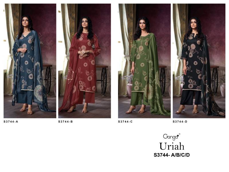 Ganga Uriah Wholesale Cotton Satin Salwar Kameez Collection - Image 7
