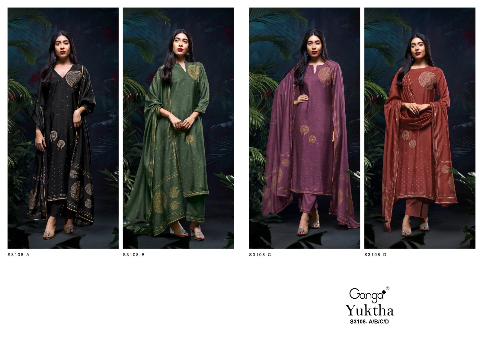 Ganga Yuktha 3108 Wholesale Premium Bemberg Silk Salwar Kameez - Image 8