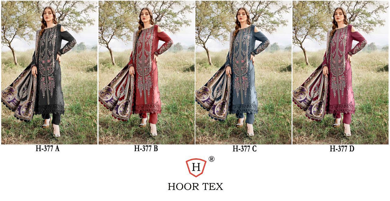 Hoor Tex H-377 A to D Wholesale Heavy Rayon Pakistani Salwar Kameez - Image 9