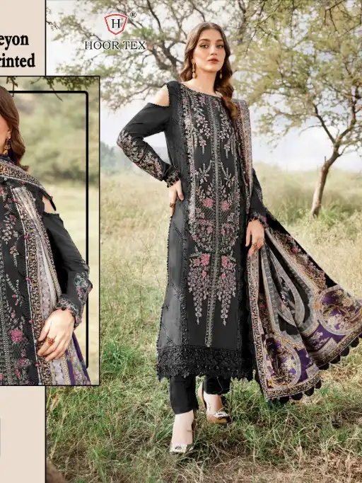 Hoor Tex H-377 A to D Wholesale Heavy Rayon Pakistani Salwar Kameez