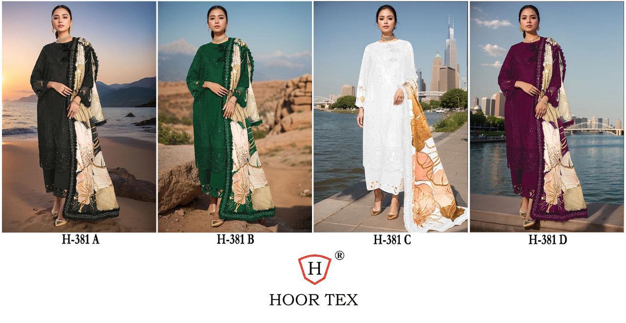Hoor Tex H-381 A to D Wholesale Rayon Pakistani Salwar Suit Catalog - Image 10