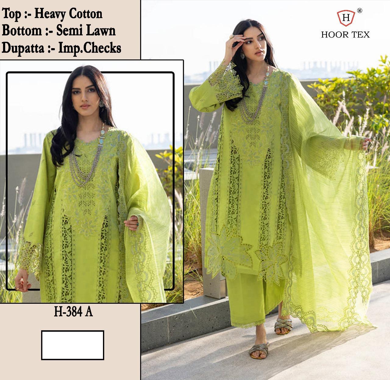 Hoor Tex H-384 A/B Wholesale Cotton Pakistani Salwar Kameez Collection - Image 2