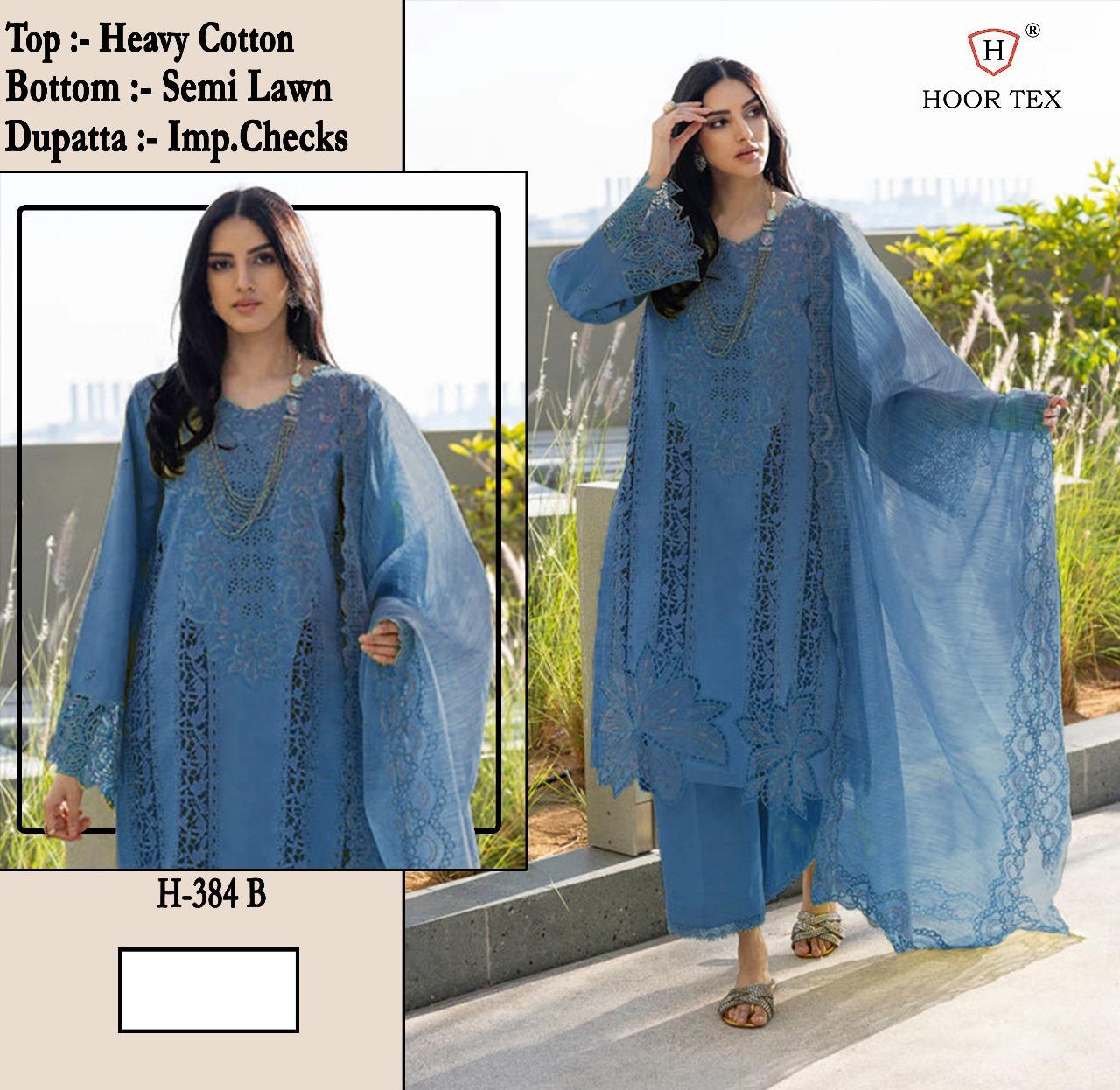 Hoor Tex H-384 A/B Wholesale Cotton Pakistani Salwar Kameez Collection - Image 3