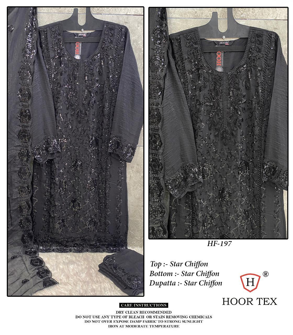 Hoor Tex HF-197 Wholesale Readymade Chiffon Pakistani Suit Collection — Wholesale Salwar Suits, hoor Tex wholesale from Surat — view 3