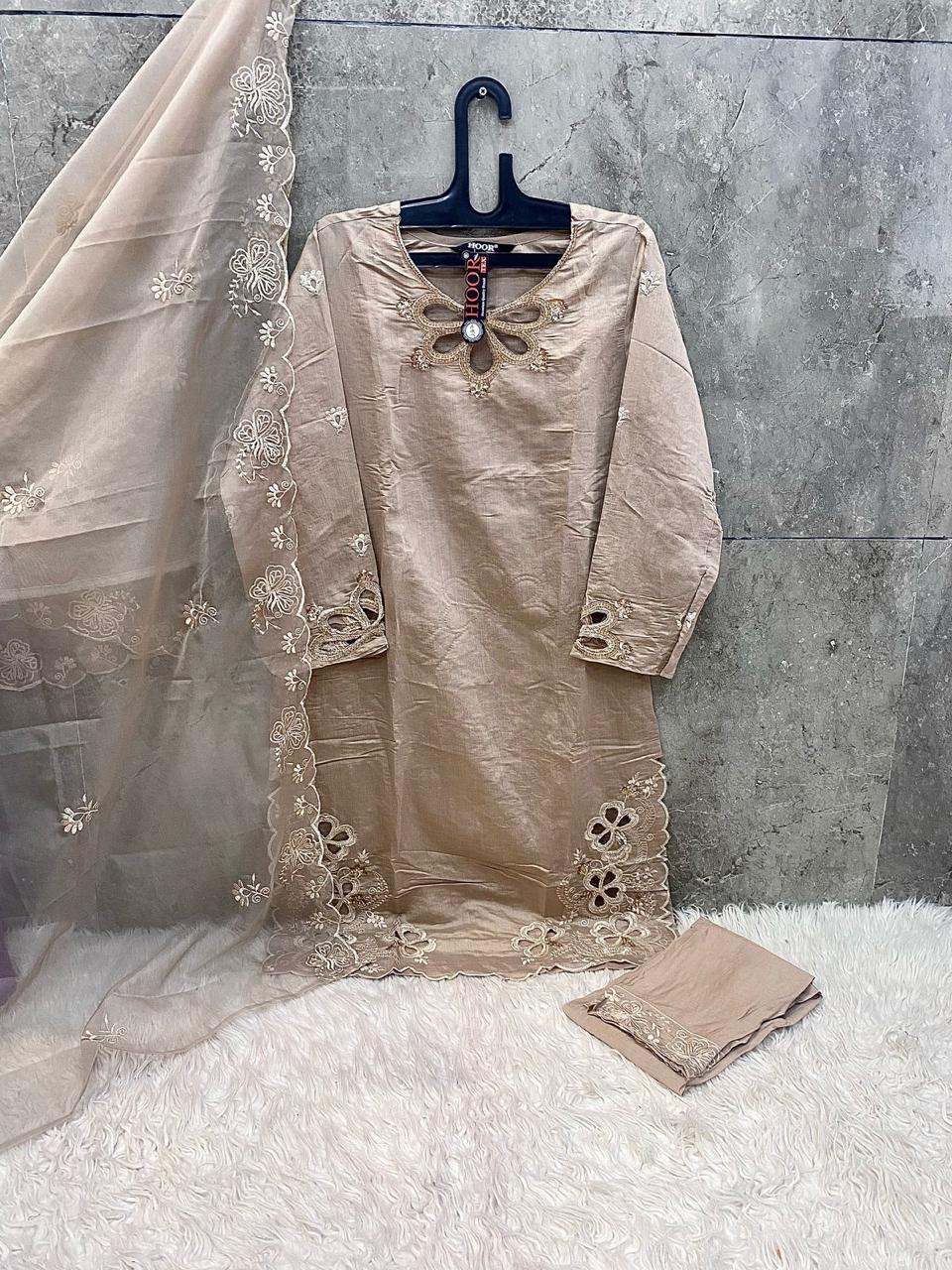 Hoor Tex HF-201 Wholesale Viscous Silk Readymade Pakistani Suit - Image 7