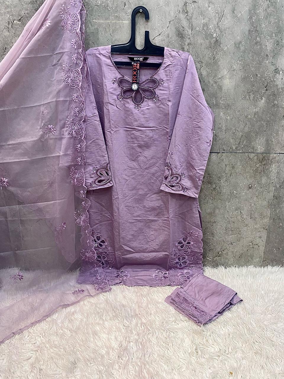 Hoor Tex HF-201 Wholesale Viscous Silk Readymade Pakistani Suit - Image 5