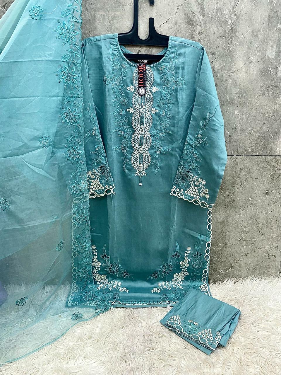Hoor Tex HF-205 Wholesale Viscose Readymade Pakistani Suit Collection - Image 4