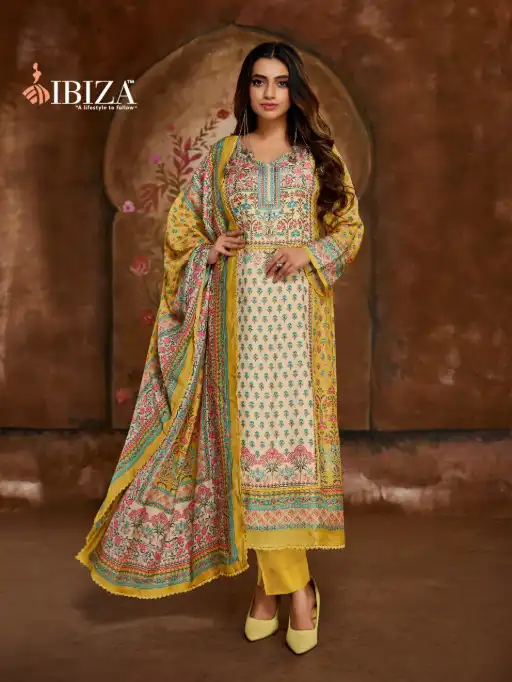 Ibiza Harlins Wholesale Designer Pure Muslin Salwar Suit Collection - Image 3