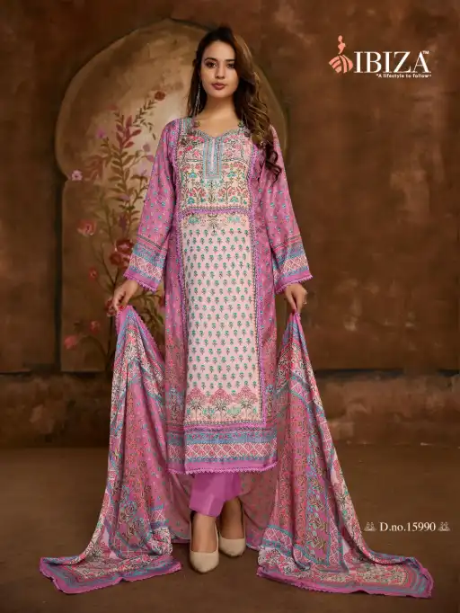 Ibiza Harlins Wholesale Designer Pure Muslin Salwar Suit Collection - Image 5