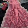JR 643 Wholesale Soft Crush Embroidered Saree Collection