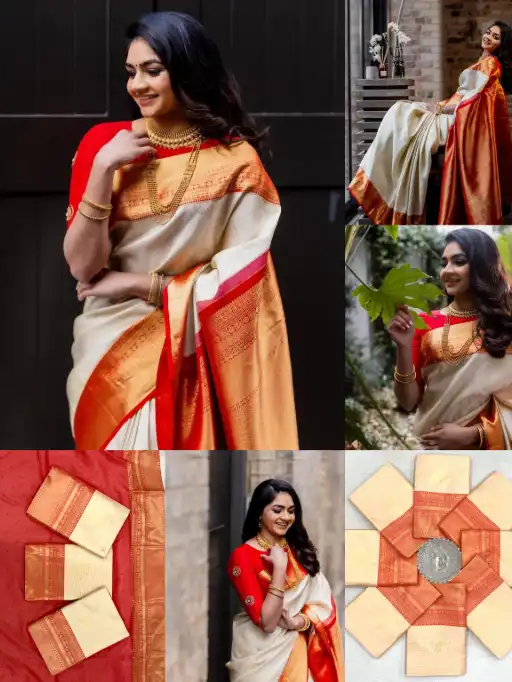 KP-R Creation 254 Soft Lichi Silk Fancy Saree Catalog - Image 5