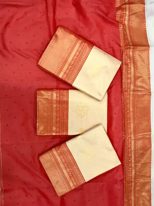 KP-R Creation 254 Soft Lichi Silk Fancy Saree Catalog - Image 4