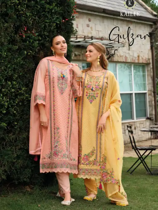 Kailee Gulzar Wholesale Mirror Work Cotton Readyamde Salwar Suit Collection