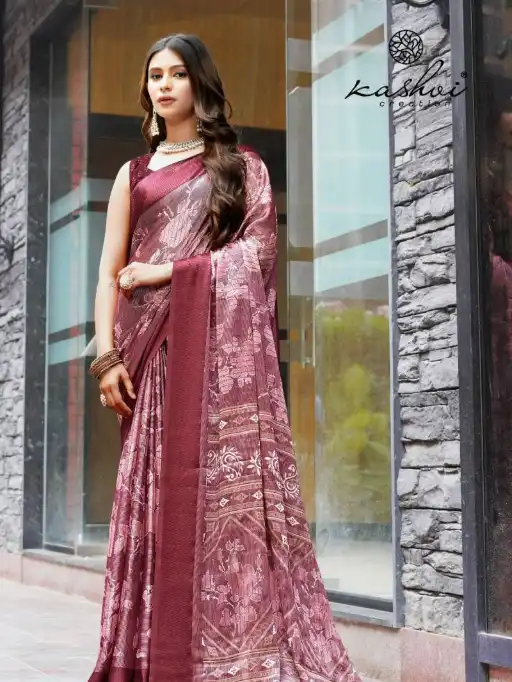 Kashvi Meera Vol 4 Wholesale Brasso Saree Collection - Image 8