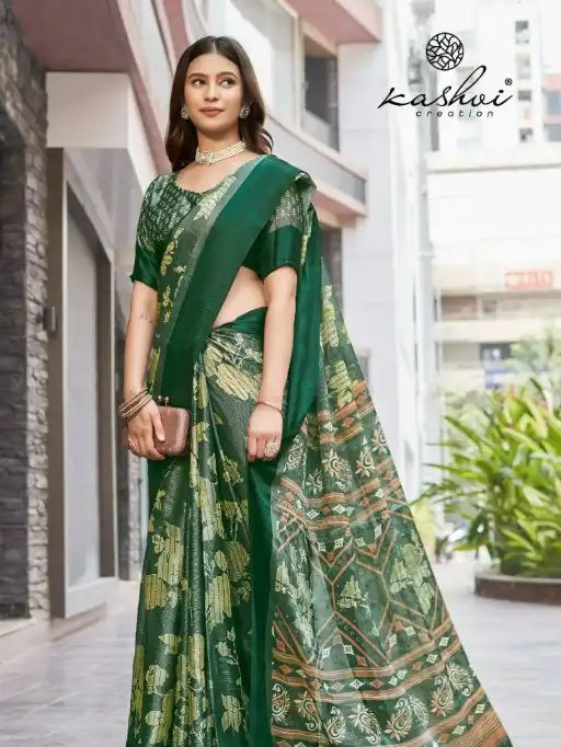 Kashvi Meera Vol 4 Wholesale Brasso Saree Collection - Image 9