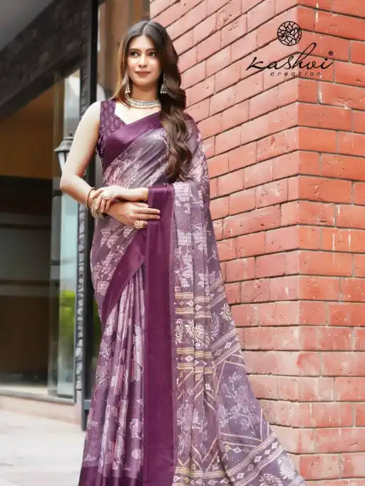 Kashvi Meera Vol 4 Wholesale Brasso Saree Collection - Image 5