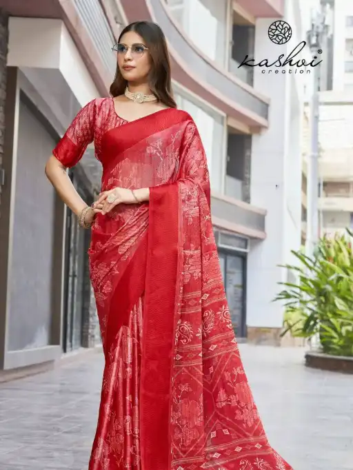 Kashvi Meera Vol 4 Wholesale Brasso Saree Collection - Image 7