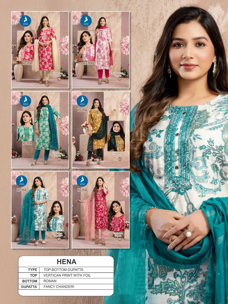 Kaya Hena Wholesale Fancy Kurti With Bottom Dupatta Collection - Image 3