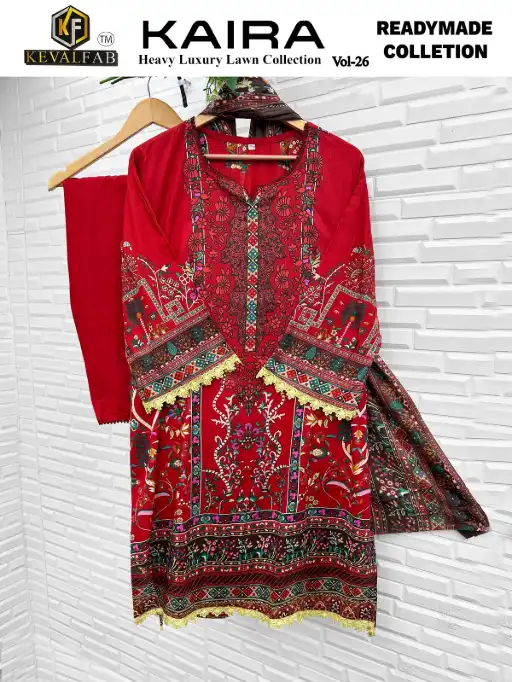 Keval Kaira Vol-26 Wholesale Readymade Karachi Pakistani Suit - Image 3