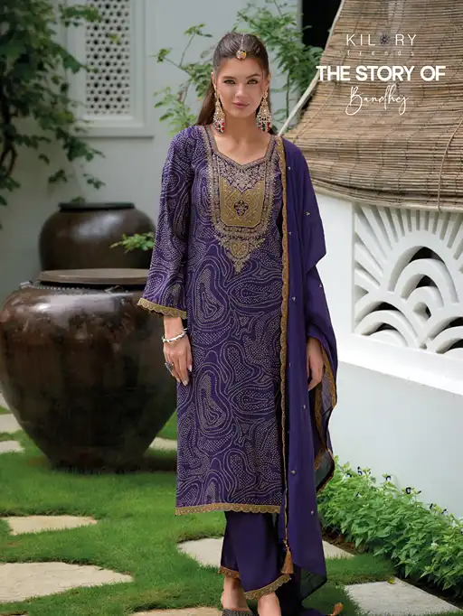 Kilory Trends The Story of Bandhej Wholesale Modal Silk Salwar Suit Collection